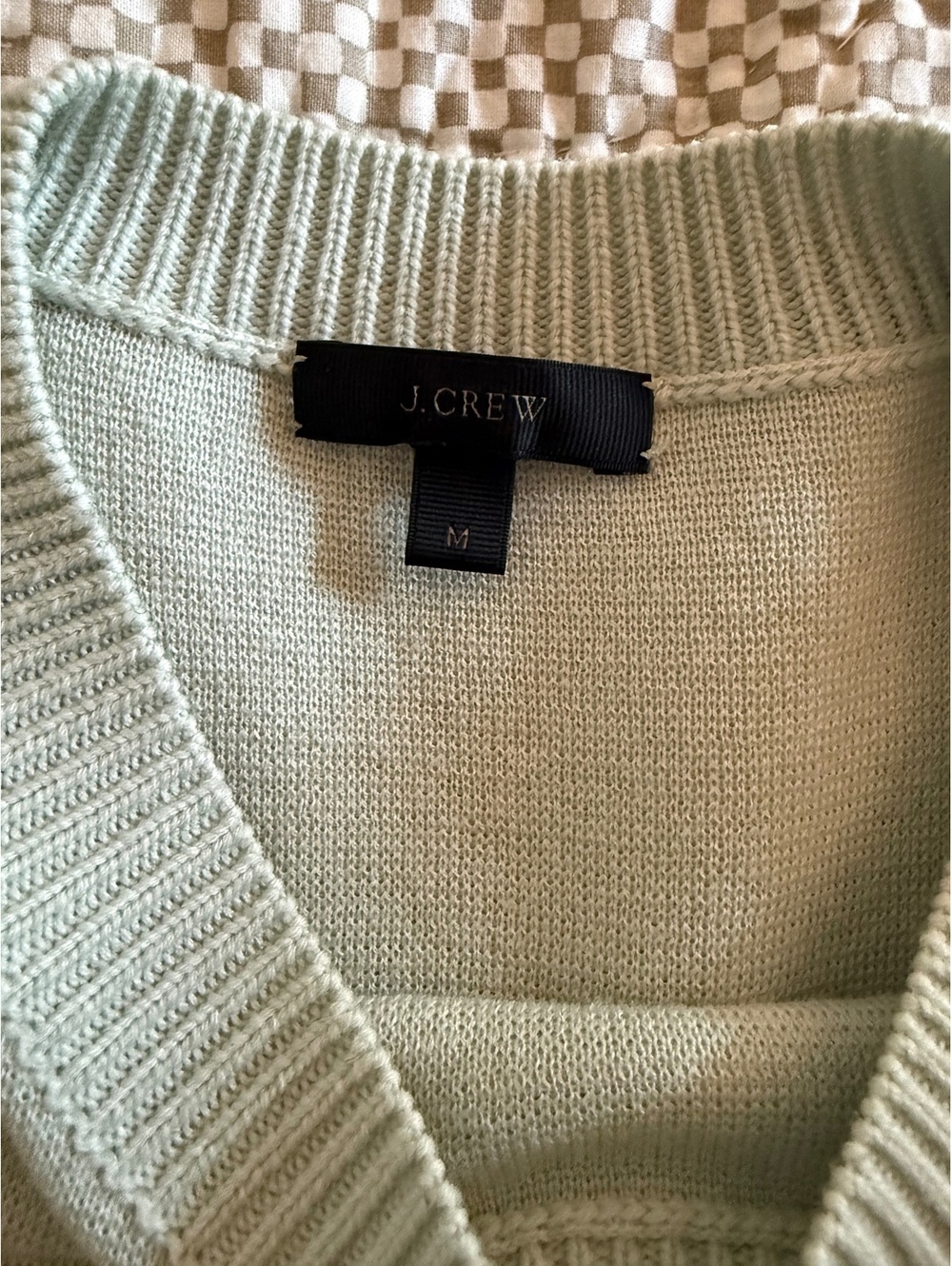 J.Crew Women’s Embellished Wool Blend Sweater Size M Sage Green Sequin Floral - Picture 4 of 8